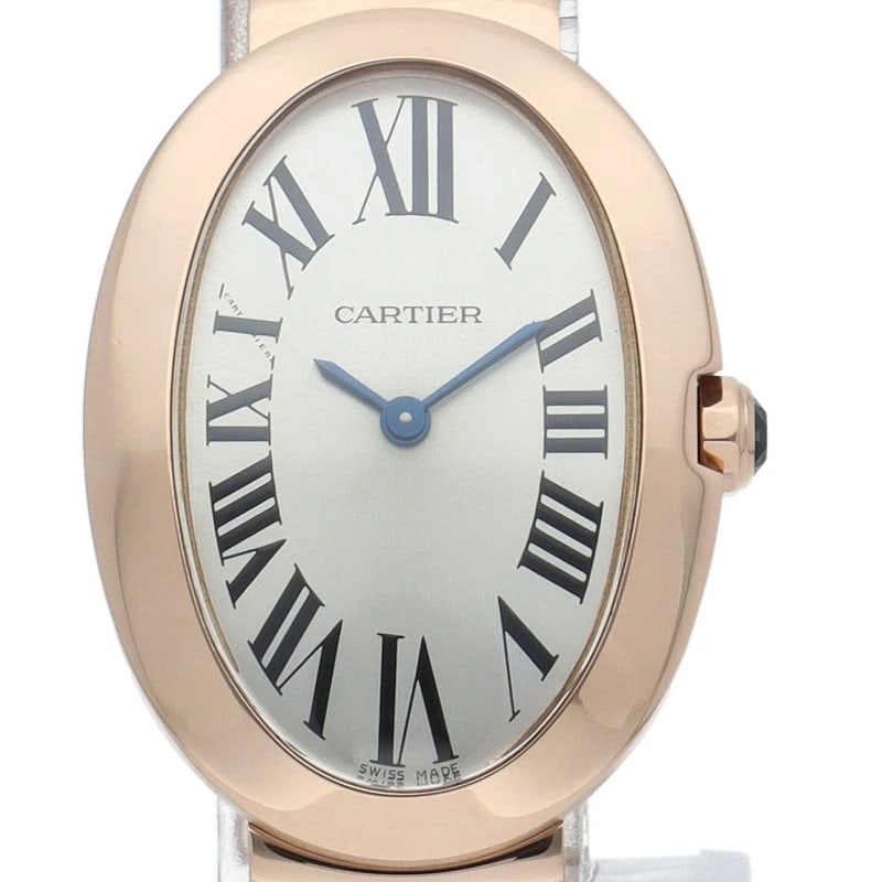 CARTIER BAIGNOIRESM WATCH 18K PINK GOLD SILVER WATCH (1 of 2)