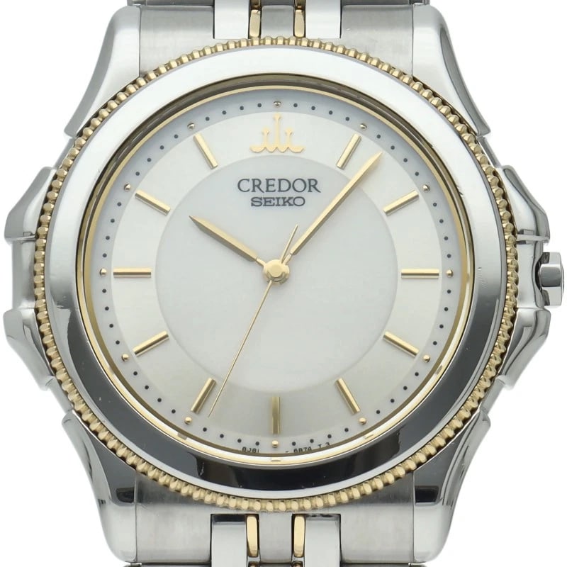 SEIKO CREDOR PACIFIC K18YG/STAINLESS STEEL WATCH: SEIKO CREDOR Pacific K18YG/Stainless Steel Watch Brand: SEIKO Type/Style: Wristwatch Material: Band Material Gold / steel, Case Material Gold / steel Color: Dial Color Silver Size: Case Diameter(H):Ab