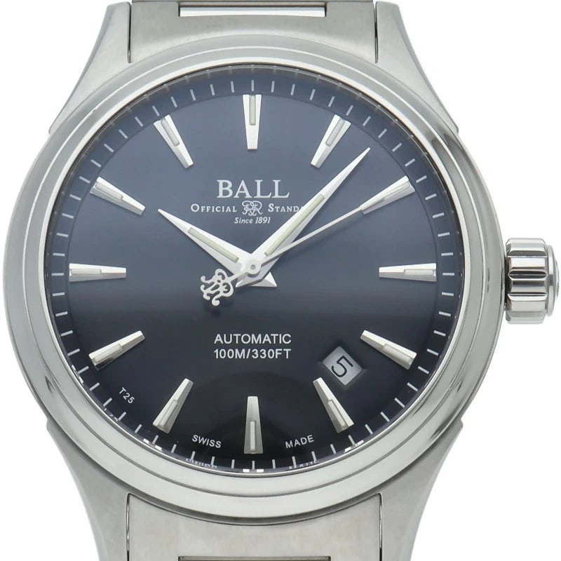 BALLWATCH VICTORY AUTOMATIC STAINLESS STEEL WATCH: BALLWATCH Victory Automatic Stainless Steel Watch Brand: BALLWATCH Type/Style: Wristwatch Material: Band Material Stainless steel, Case Material Stainless steel Color: Dial Color black Size: Case Diam
