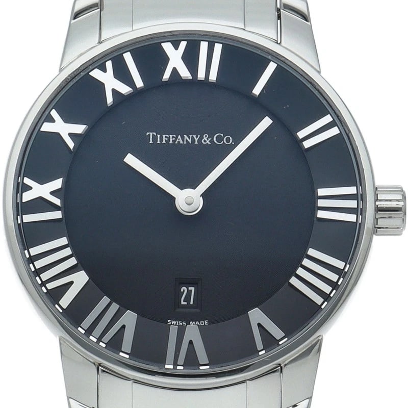TIFFANY&CO. ATLAS DOME WATCH STAINLESS STEEL WATCH: TIFFANY&Co. Atlas Dome Watch Stainless Steel Watch Brand: TIFFANY&Co. Type/Style: Wristwatch Material: Band Material Stainless steel, Case Material Stainless steel Color: Dial Color black Size: Case D