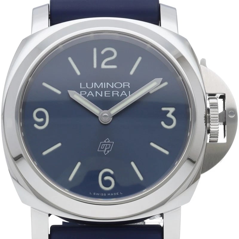 PANERAI LUMINOR BASE LOGO STAINLESS STEEL / RUBBER WATCH: PANERAI Luminor Base Logo Stainless Steel / Rubber Watch Brand: PANERAI Type/Style: Wristwatch Material: Band Material rubber, Case Material Stainless steel Color: Dial Color blue Size: Case Diameter(