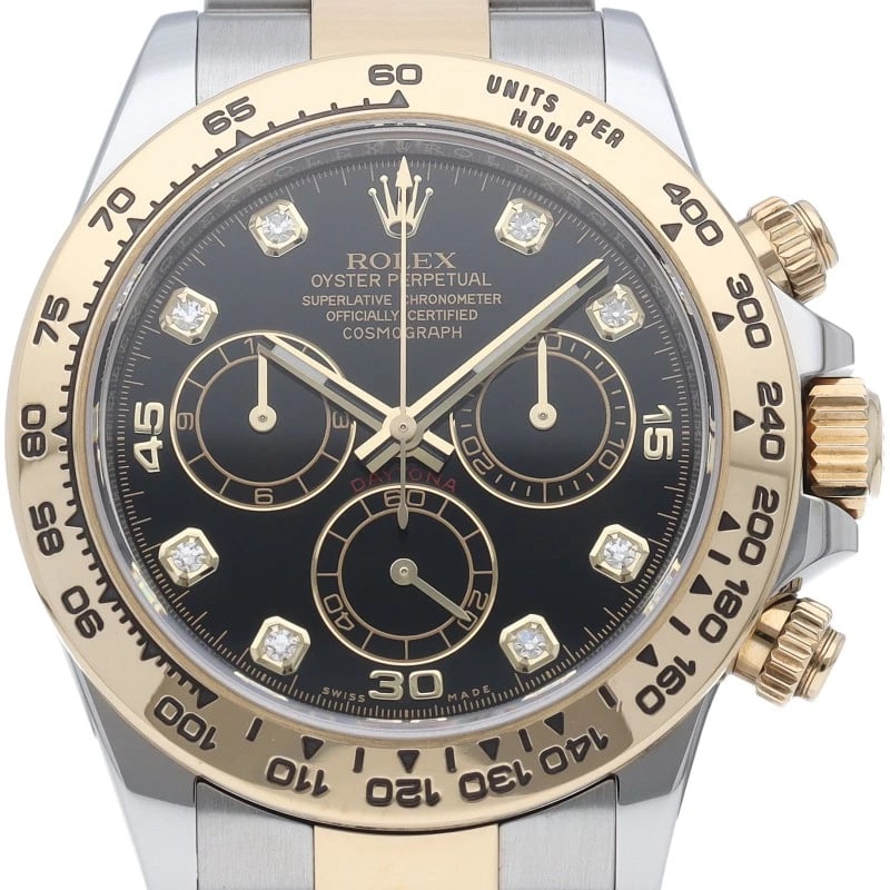 ROLEX COSMOGRAPH DAYTONA WATCH DIAMOND K18YG/STAINLESS STEEL WATCH: ROLEx Cosmograph Daytona Watch Diamond K18YG/Stainless Steel Watch Brand: ROLEx Type/Style: Wristwatch Material: Band Material Gold / steel, Case Material Gold / steel Color: Dial Color black Size: