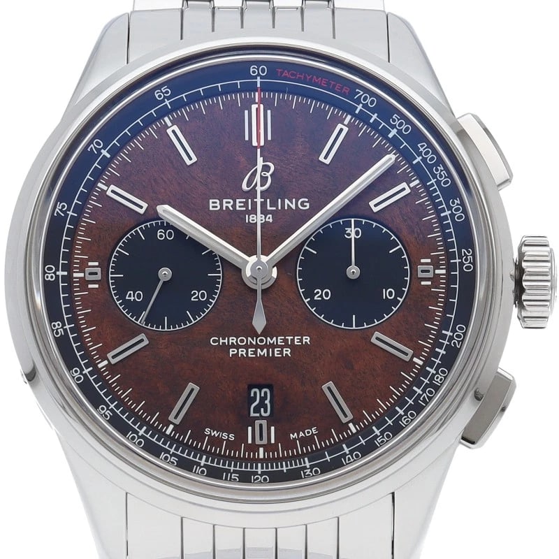 BREITLING PREMIER CHRONOGRAPH BENTLEY CENTENARY - WATCH: BREITLING Premier Chronograph Bentley Centenary - Watch Brand: BREITLING Type/Style: Wristwatch Material: Band Material Stainless steel, Case Material Stainless steel Color: None Size: Case
