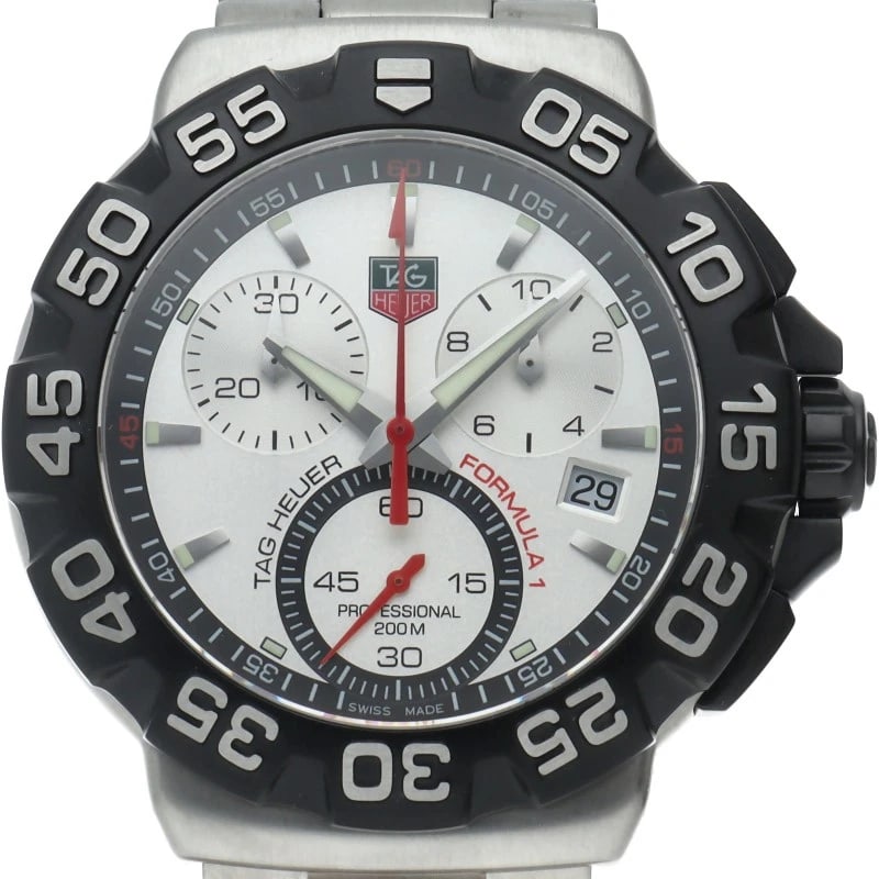 TAG HEUER CHRONOGRAPH STAINLESS STEEL WATCH: TAG HEUER Chronograph Stainless Steel Watch Brand: TAG HEUER Type/Style: Wristwatch Material: Band Material Stainless steel, Case Material Stainless steel Color: Dial Color Silver Size: Case Diameter(