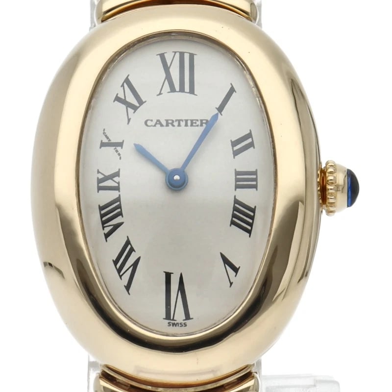 CARTIER BAIGNOIRESM WATCH 18K YELLOW GOLD IVORY WATCH: CARTIER BaignoireSM watch 18K Yellow Gold Ivory Watch Brand: CARTIER Type/Style: Wristwatch Material: Band Material Yellow Gold, Case Material Yellow Gold Color: Dial Color Ivory Size: Case