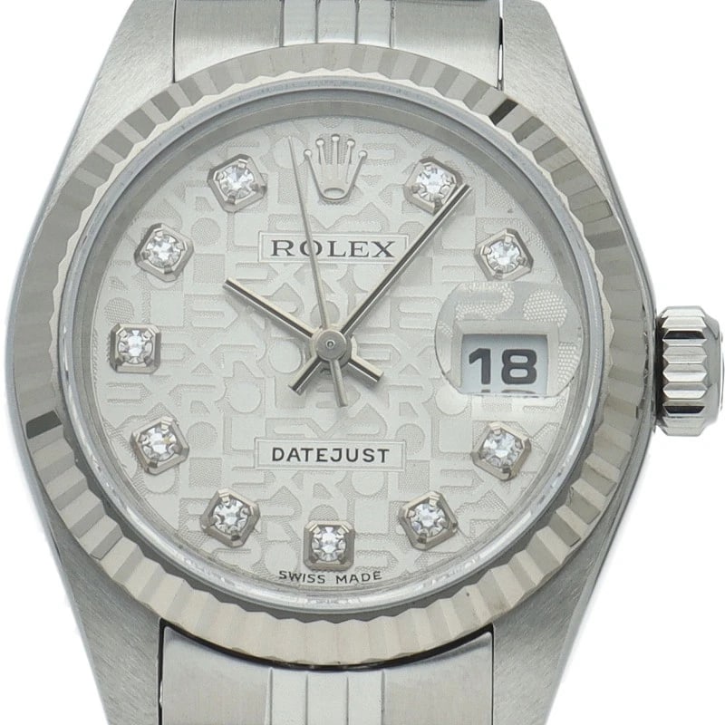 ROLEX DATEJUST DIAMOND COMPUTER DIAL WATCH: ROLEx Datejust Diamond Computer Dial Watch Brand: ROLEx Type/Style: Wristwatch Material: Band Material Stainless steel, Case Material Gold / steel Color: Dial Color Silver Size: Case Diameter(H):About