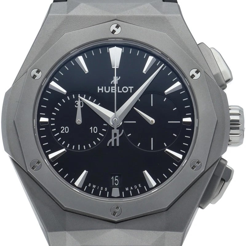 HUBLOT CLASSIC FUSION CHRONOGRAPH ORLINSKI TITANIUM WATCH: HUBLOT Classic Fusion Chronograph Orlinski Titanium Watch Brand: HUBLOT Type/Style: Wristwatch Material: Band Material rubber, Case Material titanium Color: Dial Color black Size: Case Diameter(H):Abo
