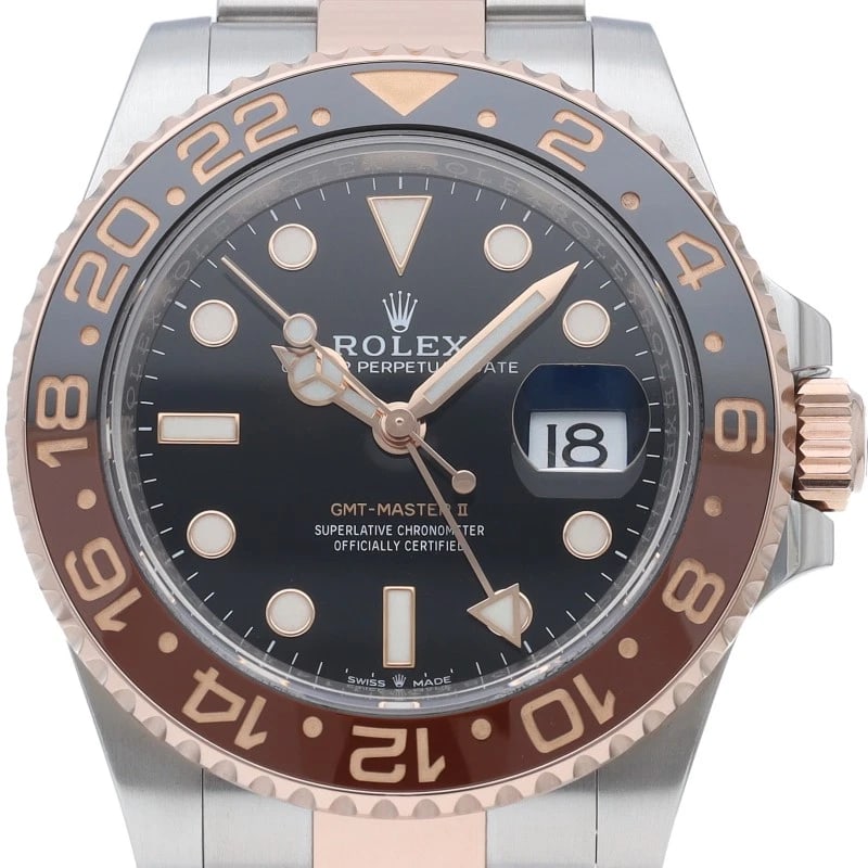 ROLEX GMT-MASTER WATCH K18PG/STAINLESS STEEL BLACK WATCH: ROLEx GMT-Master Watch K18PG/Stainless Steel black Watch Brand: ROLEx Type/Style: Wristwatch Material: Band Material Gold / steel, Case Material Gold / steel Color: Dial Color black Size: Case Diamete