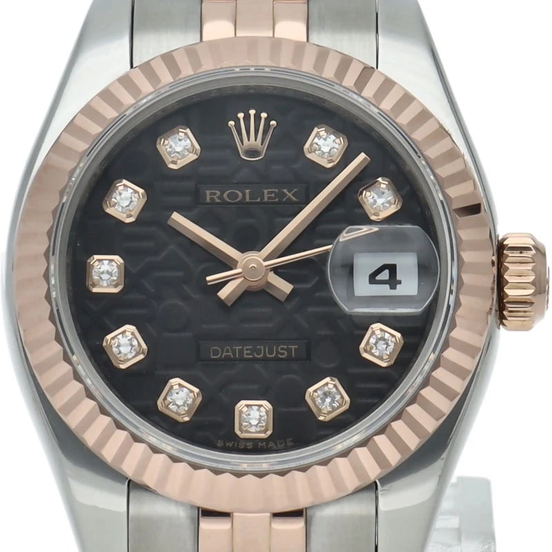 ROLEX DATEJUST 26 JUBILEE DIAMOND COMPUTER DIAL WATCH: ROLEx Datejust 26 Jubilee Diamond Computer Dial Watch Brand: ROLEx Type/Style: Wristwatch Material: Band Material Gold / steel, Case Material Gold / steel Color: Dial Color black Size: Case Diameter(H