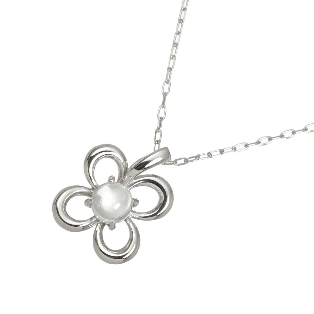 MIKIMOTO QUARTZ NECKLACE 18K WG 750: MIKIMOTO Quartz Necklace 18K WG 750 Brand: MIKIMOTO Type/Style: Necklace Material: 750 White Gold, Main Stone Quartz Color: White Gold Size: internal circumference of the chain:15.7inch Top