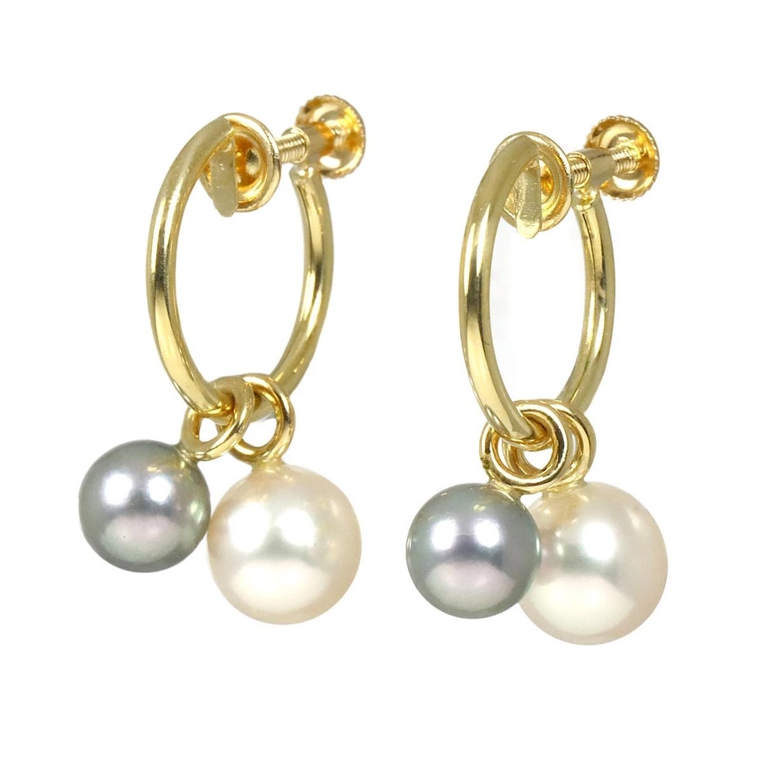 TASAKI AKOYA PEARL EARRINGS 18K YG 750: TASAKI Akoya Pearl Earrings 18K YG 750 Brand: TASAKI Type/Style: Earrings Material: 750 Yellow Gold, Main Stone Akoya Pearl Color: Gold Size: W7.5 x H24mm Accessories: None Accessories Notice: When