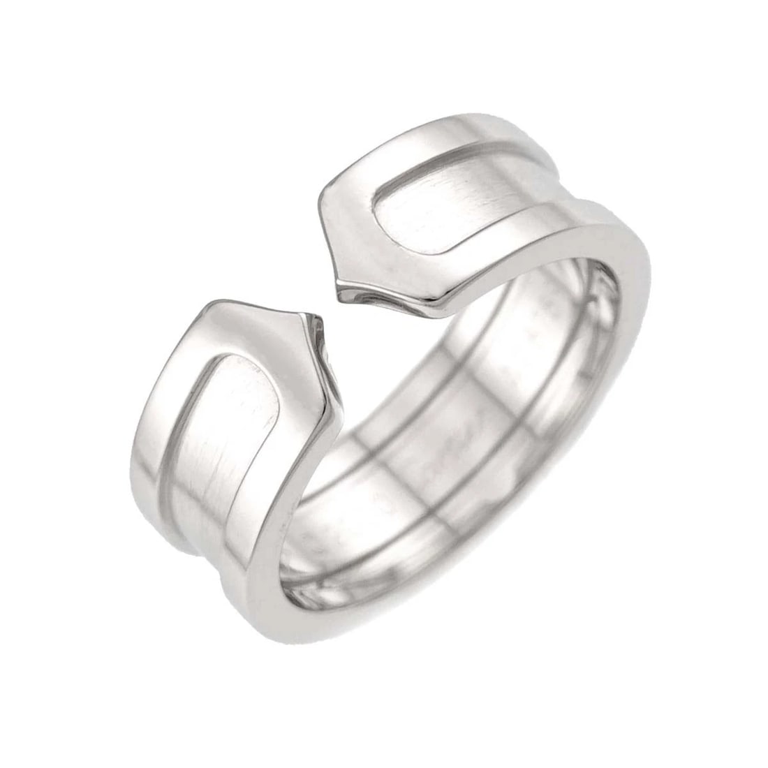CARTIER C2 SM RING 18K WG 750: Cartier C2 SM Ring 18K WG 750 Brand: Cartier Type/Style: Ring Material: 750 White Gold, Color: White Gold Size: 50 5-5.25(US) Accessories: None Accessories Notice: When purchasing pre-owned goods,