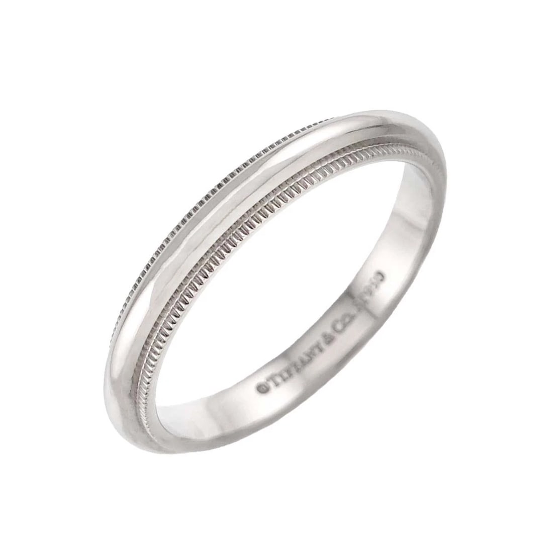 TIFFANY CO. MILGRAIN BAND RING PT PLATINUM: TIFFANY Co. Milgrain Band Ring Pt Platinum Brand: TIFFANY Co. Type/Style: Ring Material: Platinum, Color: Platinum Size: 7.5(US) Accessories: None Accessories Notice: When purchasing pre-owned goods,