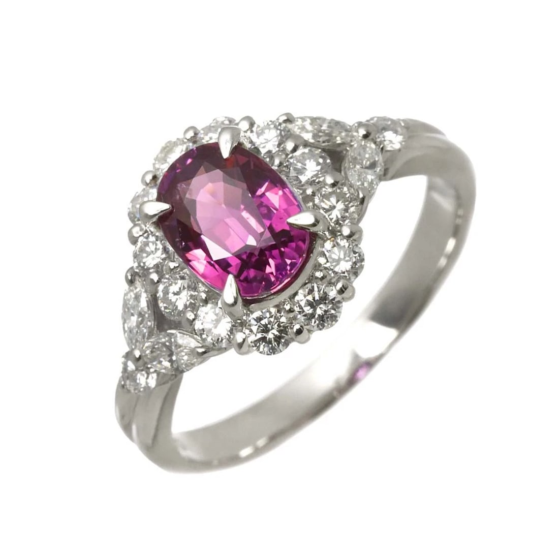 SAPPHIRE DIAMOND RING PT PLATINUM: Sapphire Diamond Ring Pt Platinum Brand: Unbranded Type/Style: Ring Material: Platinum, Main Stone Sapphir Color: Platinum Size: 8.25-8.75(US) Accessories: None Accessories Notice: When purchasing