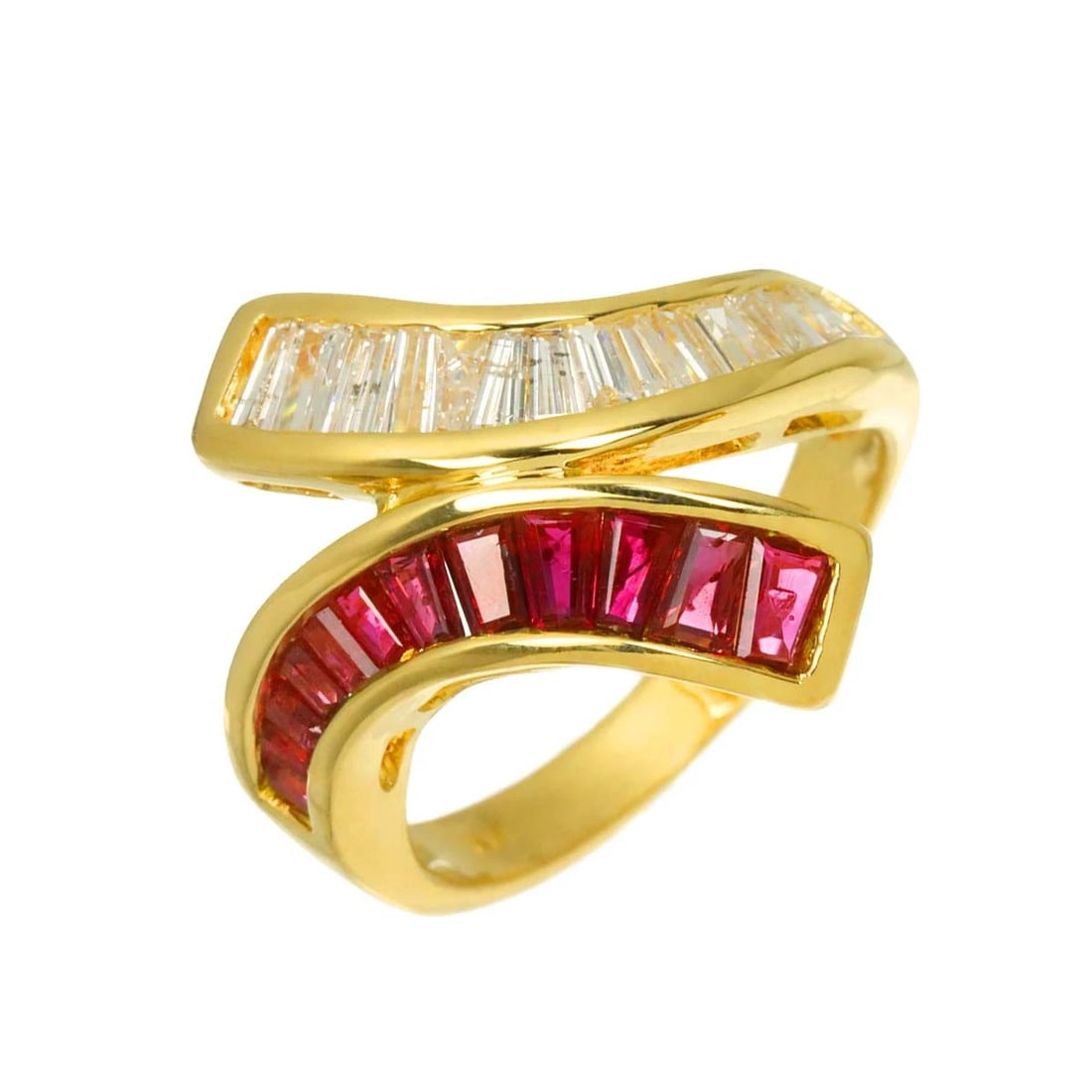 RUBY DIAMOND RING 18K YG YELLOW GOLD 750: Ruby Diamond Ring 18K YG Yellow Gold 750 Brand: Unbranded Type/Style: Ring Material: 750 Yellow Gold, Main Stone Ruby Color: Yellow Gold Size: 6(US) Accessories: None Accessories Notice: W