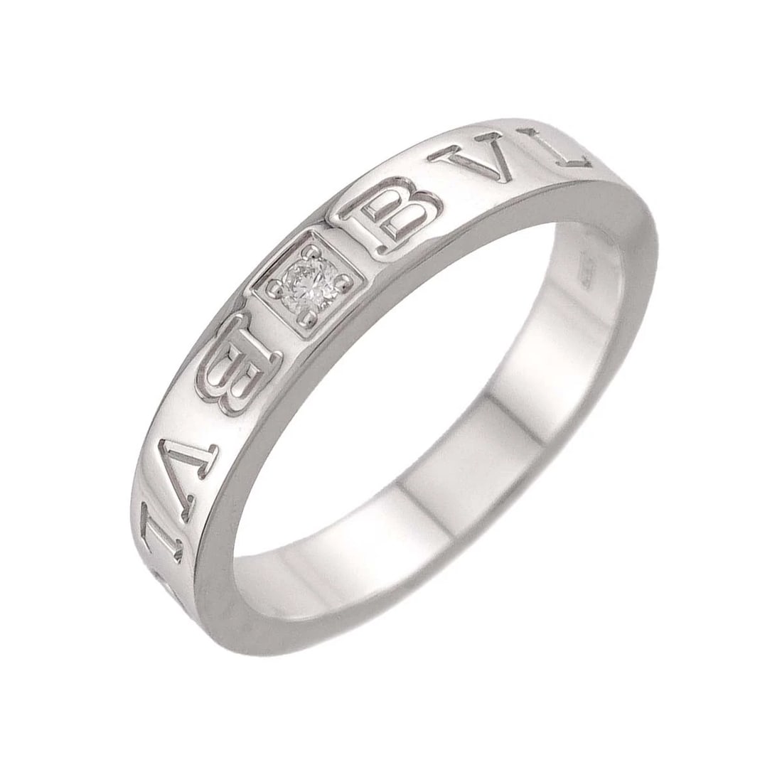 BVLGARI B-ZERO1 DIAMOND 1P RING 18K WG 750: BVLGARI B-ZERO1 Diamond 1P Ring 18K WG 750 Brand: BVLGARI Type/Style: Ring Material: 750 White Gold, Main Stone Natural Color: White Gold Size: 8.25-8.75(US) Accessories: None Accessories Notice: