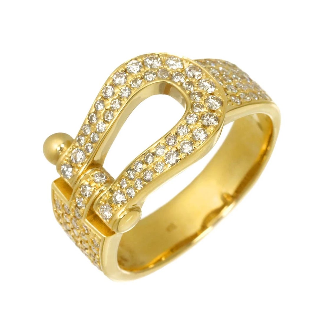DIAMOND RING 18K YG YELLOW GOLD 750 (1 of 6)