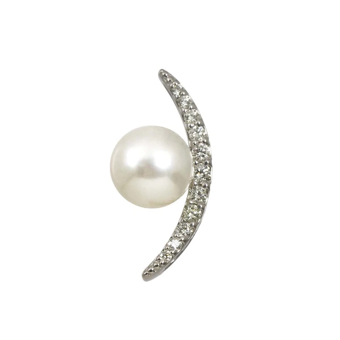 FOREVERMARK AKOYA PEARL DIAMOND PENDANT TOP PT: FOREVERMARK Akoya pearl Diamond Pendant Top Pt Brand: FOREVERMARK Type/Style: Pendant Material: Platinum, Main Stone Pearl Color: Platinum Size: W9.9 x H19.8mm(full length) Thickness:9.5mm