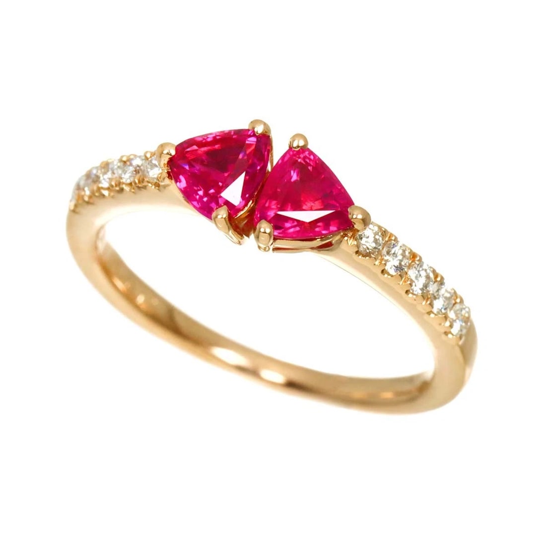 RUBY DIAMOND RING 18K PG PINK GOLD 750 - 3