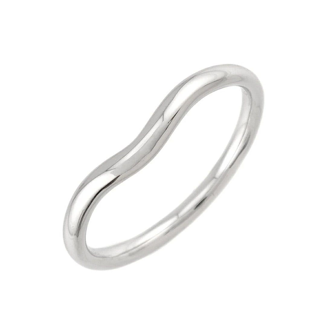 TIFFANY CO. CURVED BAND RING PT PLATINUM: TIFFANY Co. Curved Band Ring Pt Platinum Brand: TIFFANY Co. Type/Style: Ring Material: Platinum, Color: Platinum Size: 7.75-8(US) Accessories: None Accessories Notice: When purchasing pre-owned