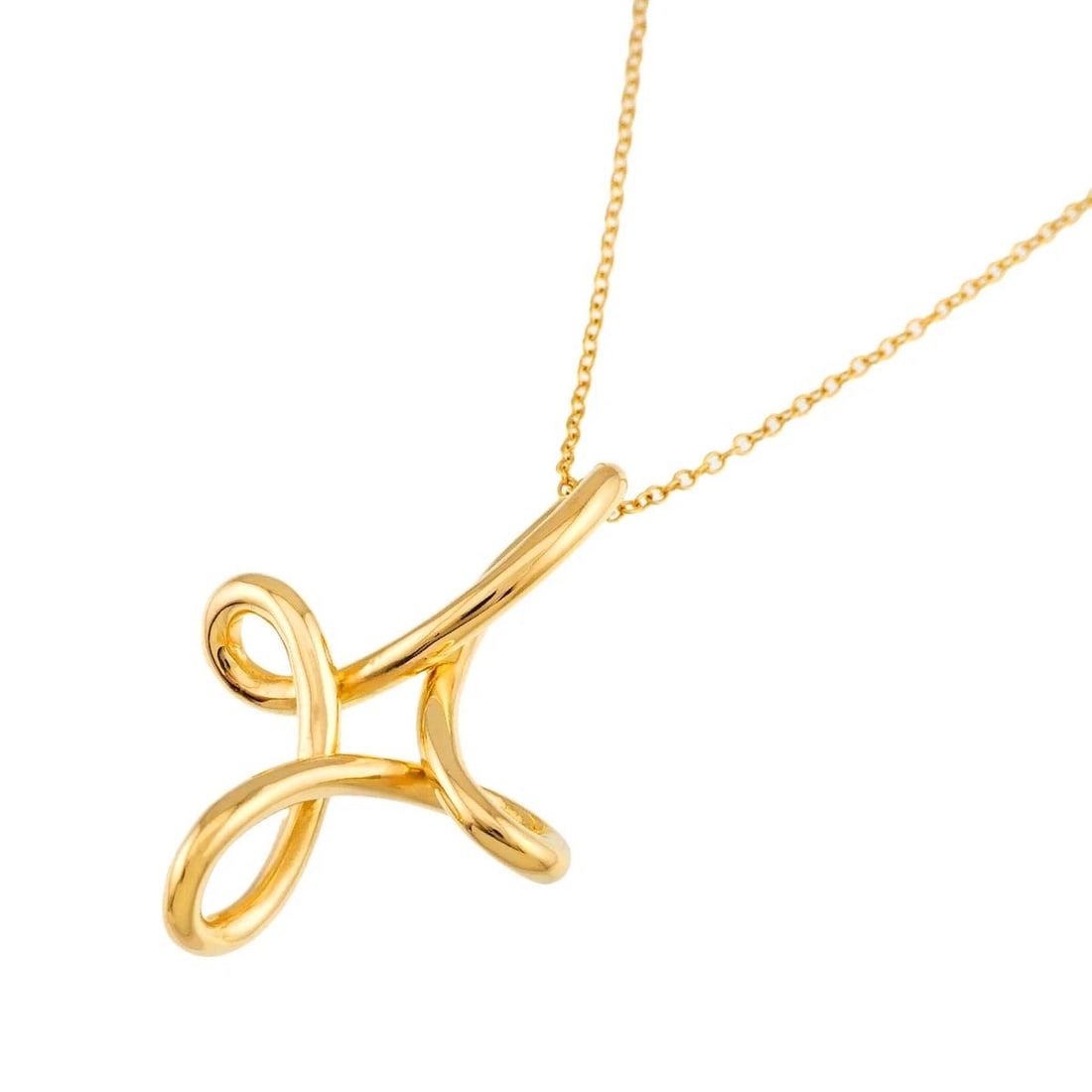 TIFFANY CO. INFINITY CROSS LONG NECKLACE 18K YELLOW GOLD 750: TIFFANY Co. Infinity Cross Long Necklace 18K Yellow Gold 750 Brand: TIFFANY Co. Type/Style: Necklace Material: 750 Yellow Gold, Color: Yellow Gold Size: internal circumference of the chain:27.6inch