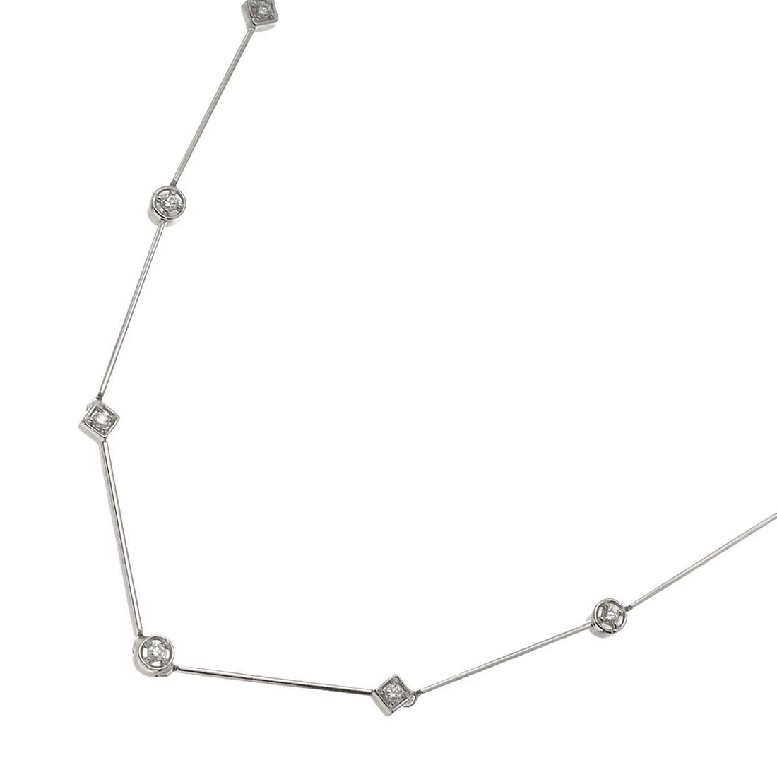 TASAKI DIAMOND NECKLACE 18K WHITE GOLD 750: TASAKI Diamond Necklace 18K White Gold 750 Brand: TASAKI Type/Style: Necklace Material: 750White Gold, Main Stone Natural Color: White Gold Size: internal circumference of the chain:16.5inch