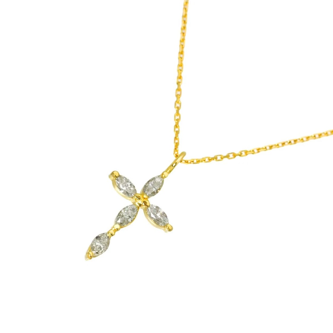 DIAMOND NECKLACE 18K YG YELLOW GOLD 750: Diamond Necklace 18K YG Yellow Gold 750 Brand: Unbranded Type/Style: Necklace Material: 750 Yellow Gold, Main Stone Natural Color: Yellow Gold Size: internal circumference of the chain:15.7inch-14.2in