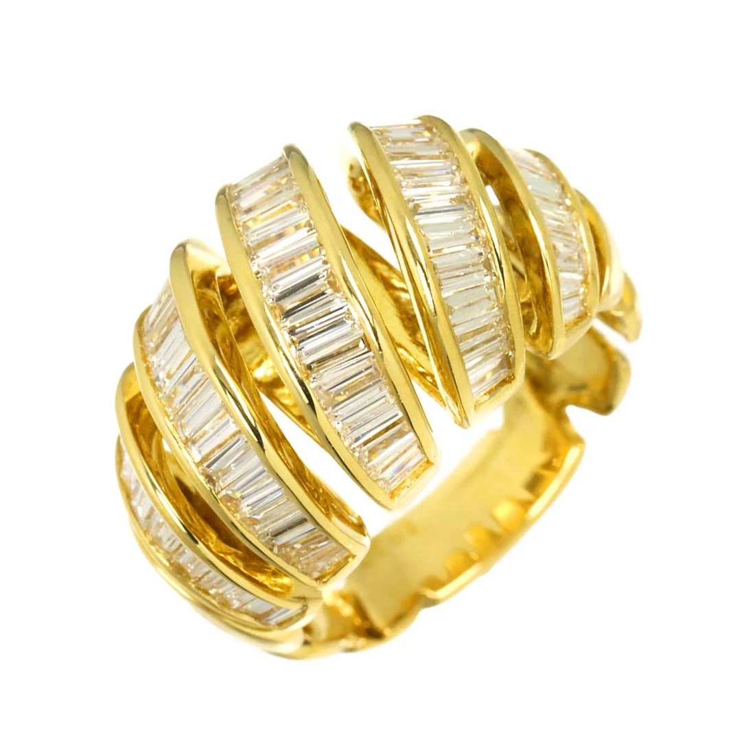 DIAMOND RING 18K YG YELLOW GOLD 750 (1 of 4)