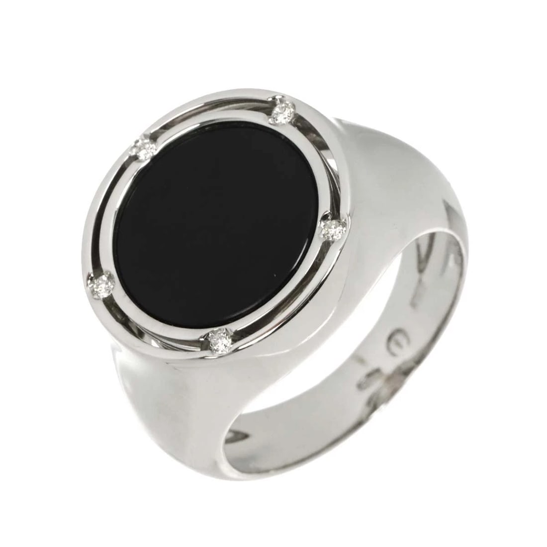 DAMIANI D-SIDE ONYX DIAMOND RING 18K WHITE GOLD 750 (1 of 3)