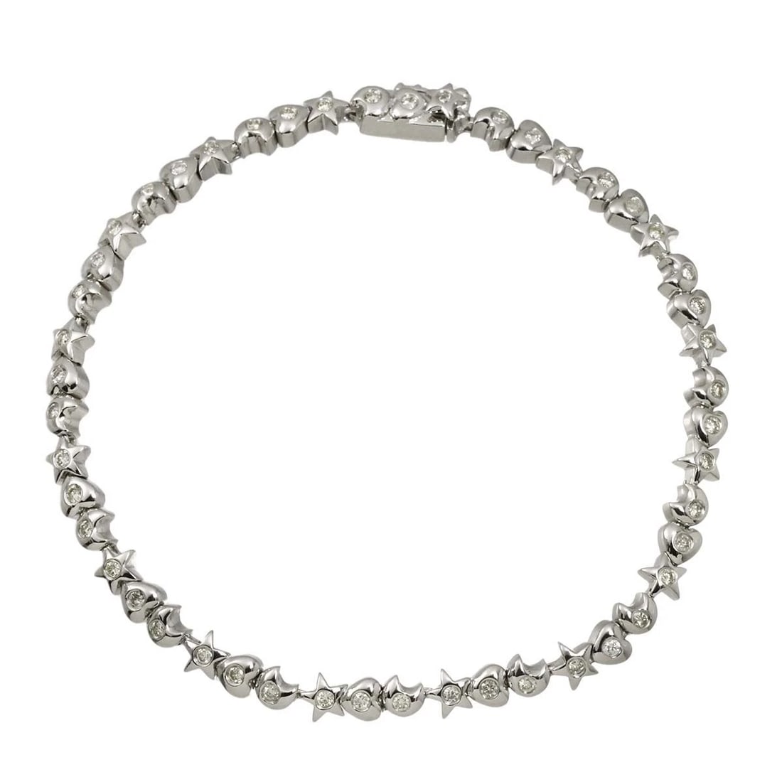 DIAMOND BRACELET 18K WHITE GOLD 750 (1 of 5)