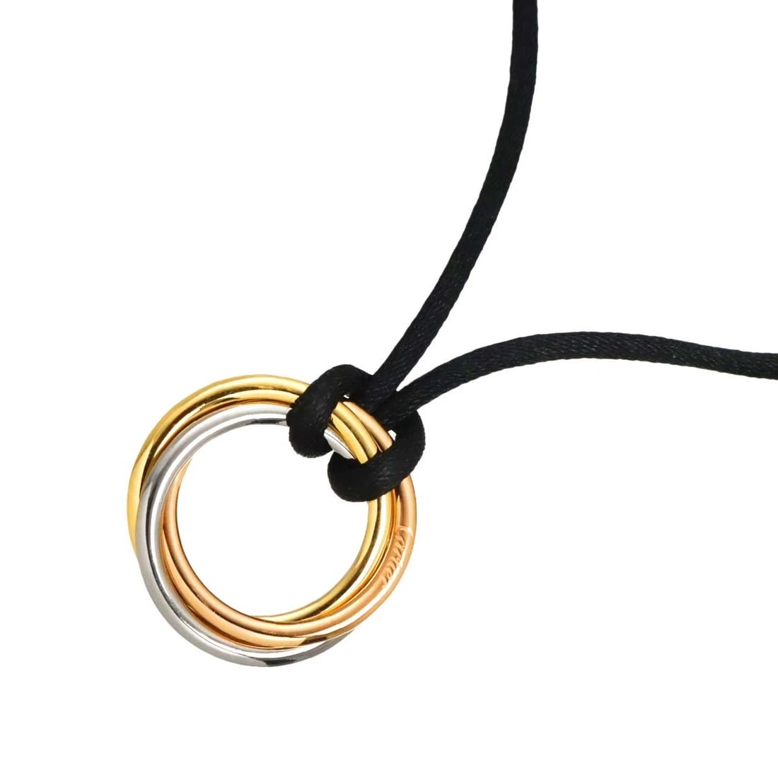 CARTIER TRINITY NECKLACE 18K YG WG PG 750: Cartier Trinity Necklace 18K YG WG PG 750 Brand: Cartier Type/Style: Necklace Material: 750 Yellow Gold, Color: Gold Size: internal circumference of the chain:22.4inch Top Charm(max):W 25.7 x H26.2mm 