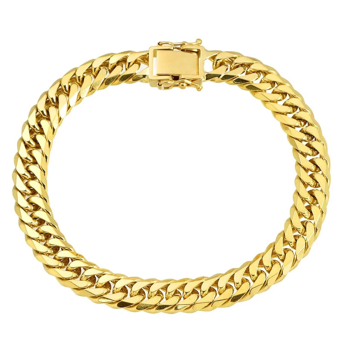 KIHEI CHAIN BRACELET 18K YG 750: Kihei chain Bracelet 18K YG 750 Brand: Unbranded Type/Style: Bracelet Material: 750 Yellow Gold, Color: Gold Size: Inner circumference:8.1inch Width:(max.) 8.7mm Accessories: None Accessories Notice: