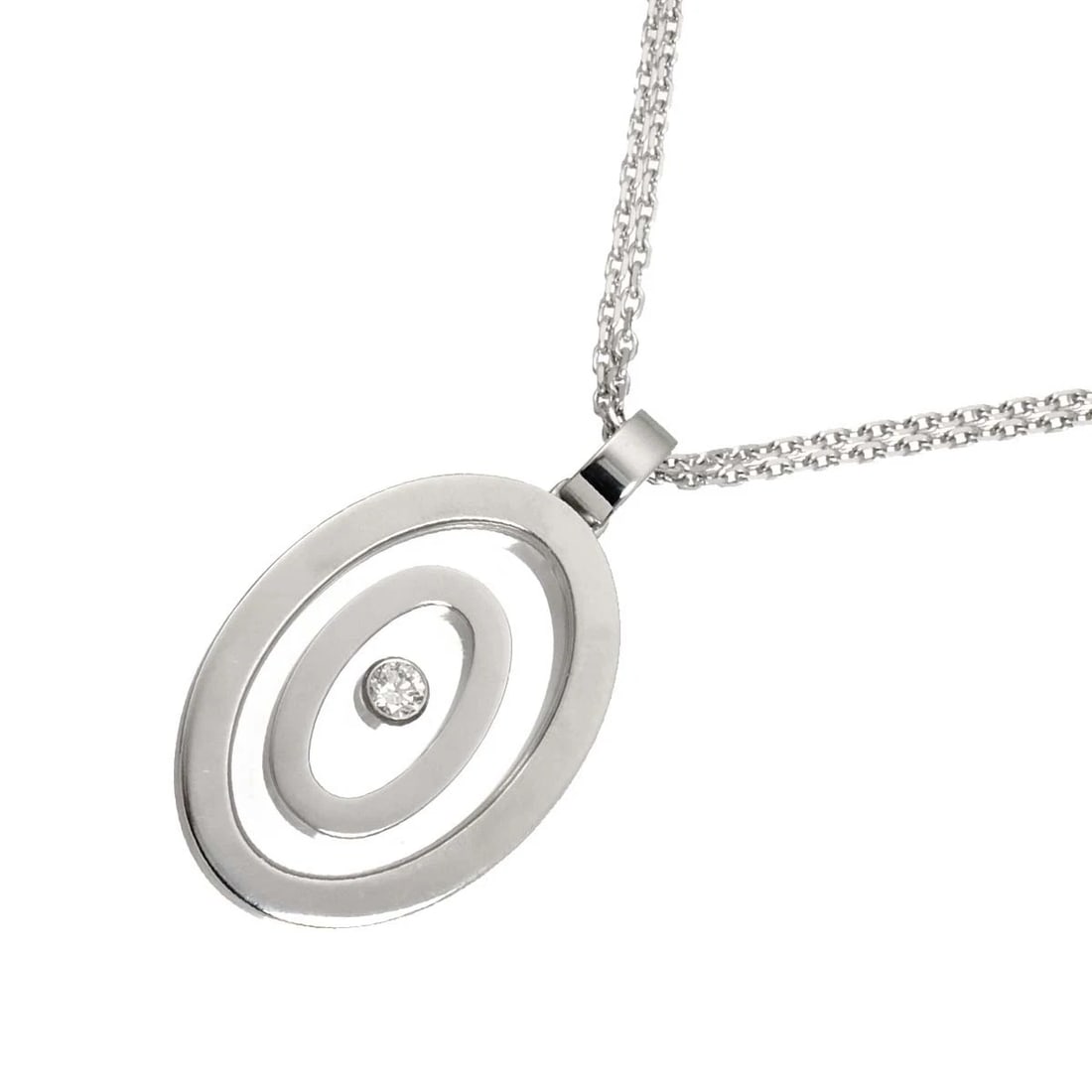 CHOPARD HAPPY SPIRIT DIAMOND NECKLACE 18K WHITE GOLD 750: Chopard Happy Spirit Diamond Necklace 18K White Gold 750 Brand: Chopard Type/Style: Necklace Material: 750White Gold, Main Stone Natural Color: White Gold Size: internal circumference of the