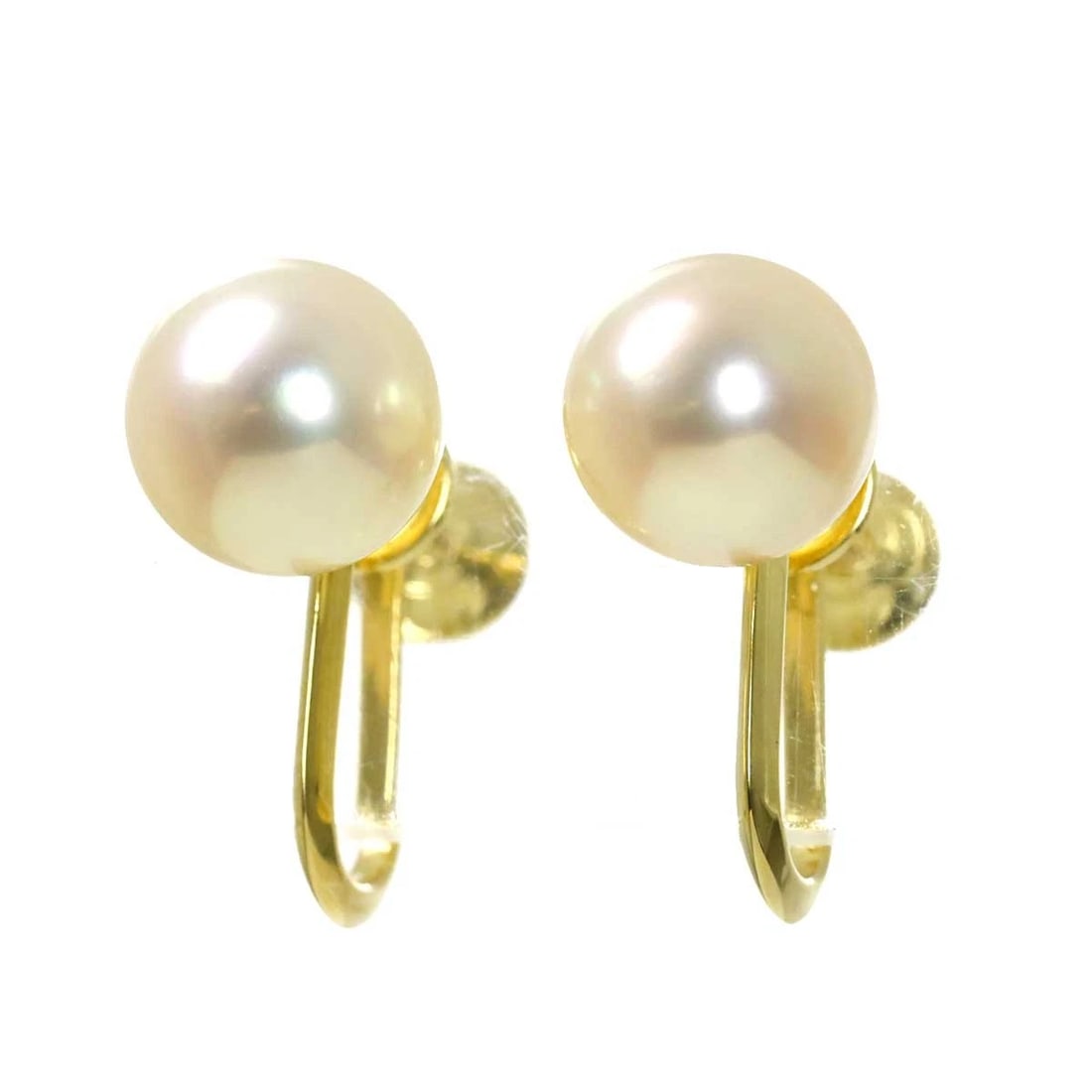 MIKIMOTO AKOYA PEARL EARRINGS 14K YELLOW GOLD: MIKIMOTO Akoya Pearl Earrings 14K Yellow Gold Brand: MIKIMOTO Type/Style: Earrings Material: 750 Yellow Gold, Main Stone Akoya Pearl Color: Yellow Gold Size: W7.9 x H16.8mm Accessories: None <