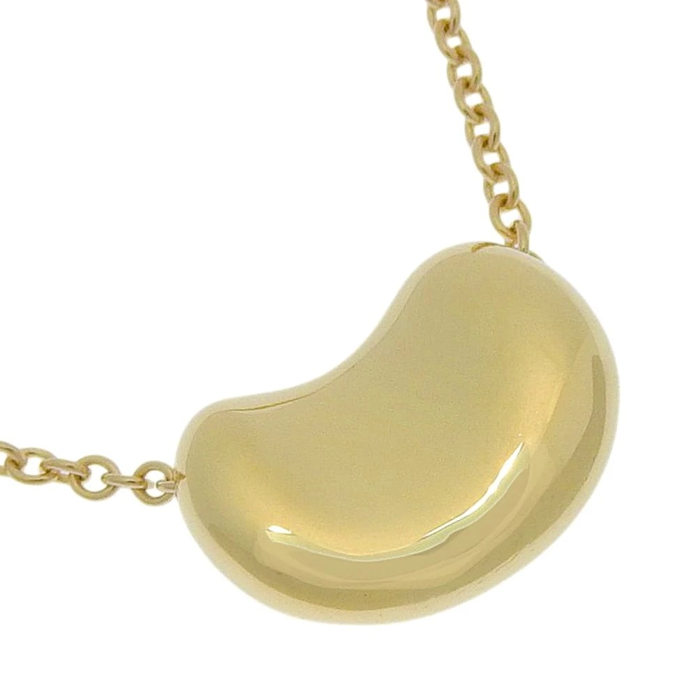TIFFANY&CO. BEAN NECKLACE K18 YELLOW GOLD: TIFFANY&Co. Bean Necklace K18 yellow gold Brand: TIFFANY&Co. Type/Style: Necklace Material: K18 yellow gold, Color: YG Size: Size(CM) Neck around?15.9cm Top?W10mm x H8mm Accessories: None