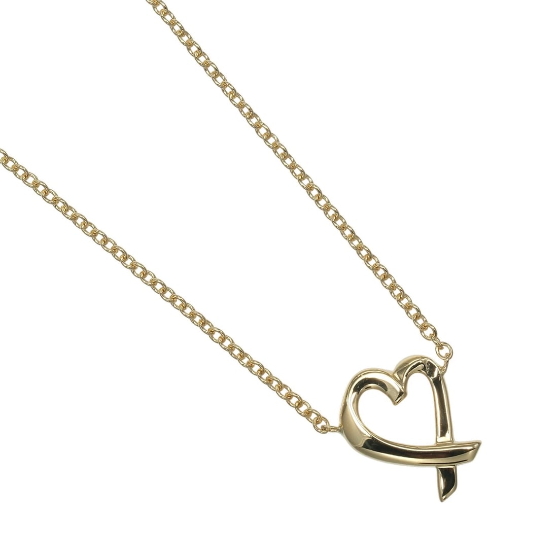 TIFFANY&CO. LOVING HEART NECKLACE: TIFFANY&Co. Loving heart Necklace Brand: TIFFANY&Co. Type/Style: Necklace Material: K18 yellow gold, Color: YG Size: Size(CM) Neck around?44cm Top?W8mm x H9.7mm Accessories: None Accessories Notice: