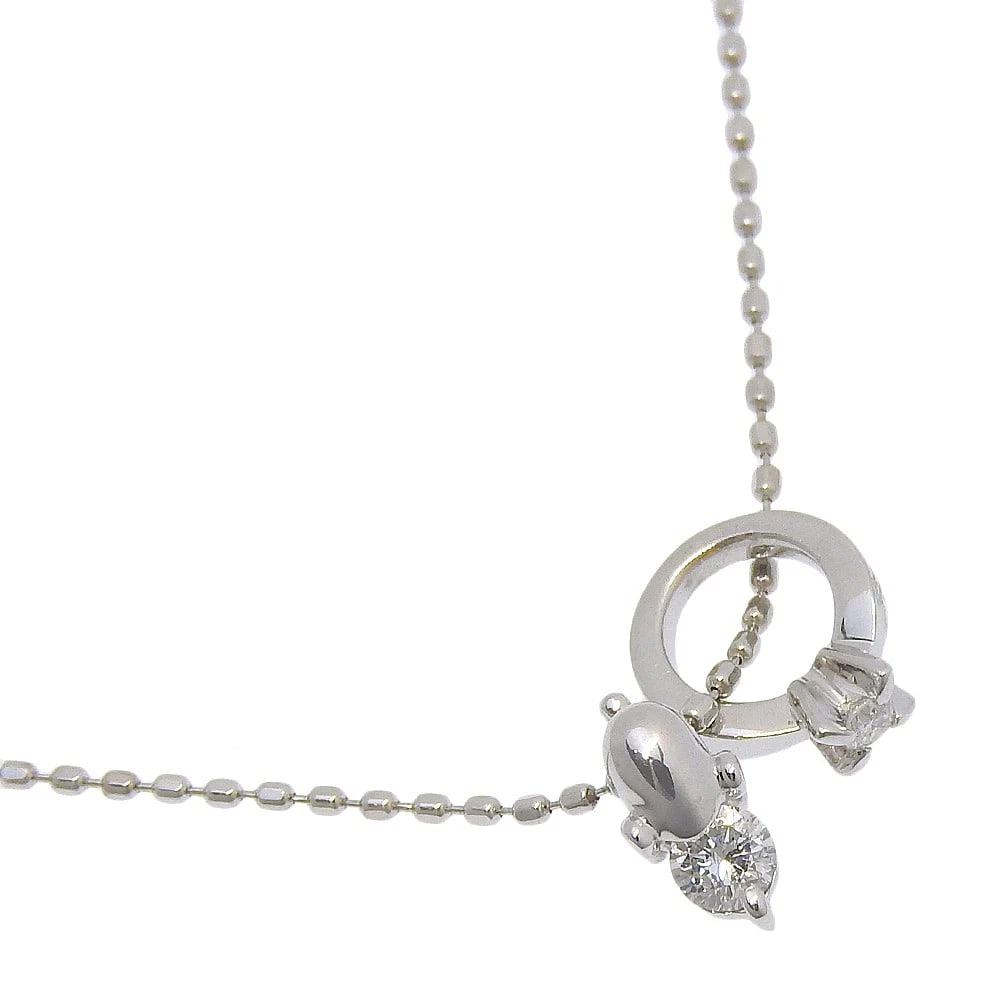 GRAVIE RING MOTIF NECKLACE: GRAVIE Ring motif Necklace Brand: GRAVIE Type/Style: Necklace Material: K18 white gold, Color: Silver Size: Size(CM) Neck around?40.0?43.0cm Top?W6mm x H8mm Accessories: None Accessories N