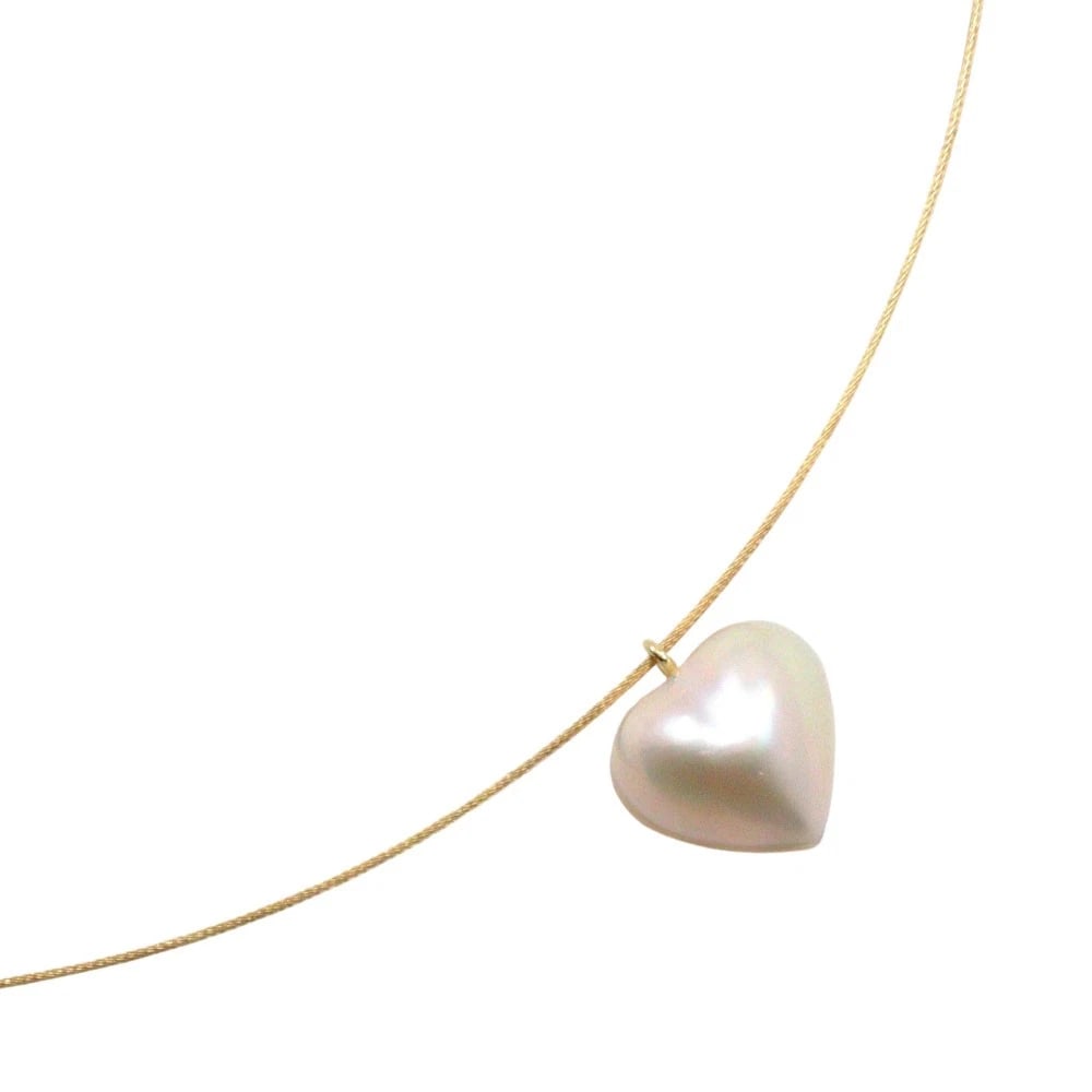 TASAKI OMEGA CHAIN HEART NECKLACE: TASAKI Omega Chain Heart Necklace Brand: TASAKI Type/Style: Necklace Material: K18 yellow gold, Color: YG Size: Size(CM) Neck around?42.0?47.5cm Top?W11mm x H12mm Accessories: None Accessories