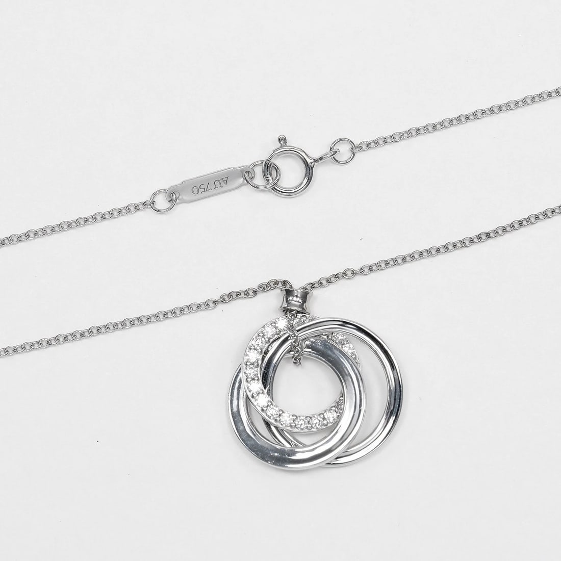 TIFFANY&CO. INTERLOCKING CIRCLE NECKLACE - 5