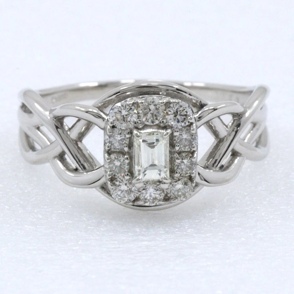 RING PT900PLATINUM/DIAMOND - 4