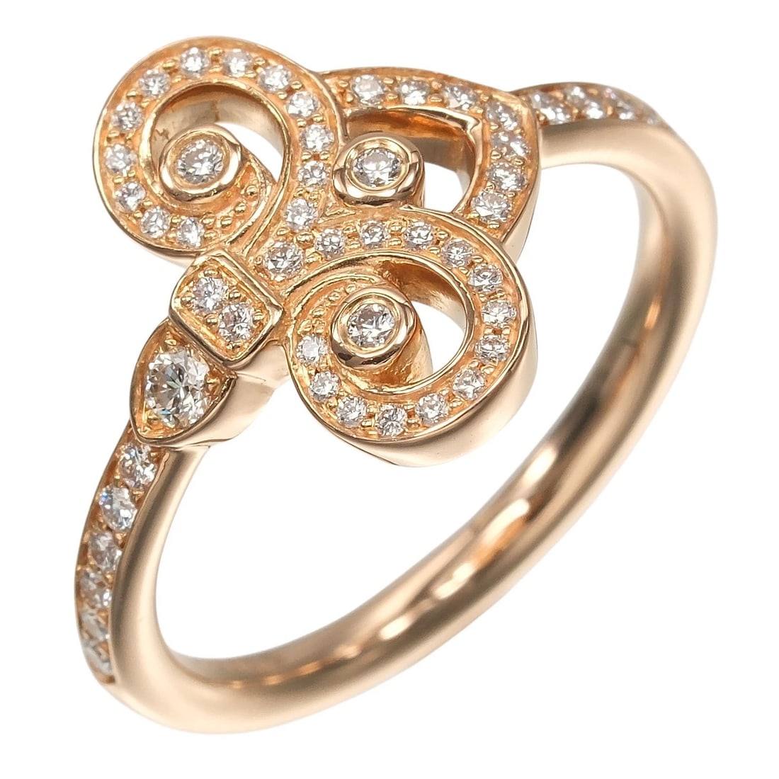 TIFFANY&CO. FLEUR DE LIS RING K18 PINK GOLD: TIFFANY&Co. Fleur de lis Ring K18 Pink Gold Brand: TIFFANY&Co. Type/Style: Ring Material: K18 Pink Gold, Color: PG Size: 6.0(US Size) Accessories: None Accessories Notice: When purchasing pre-owned