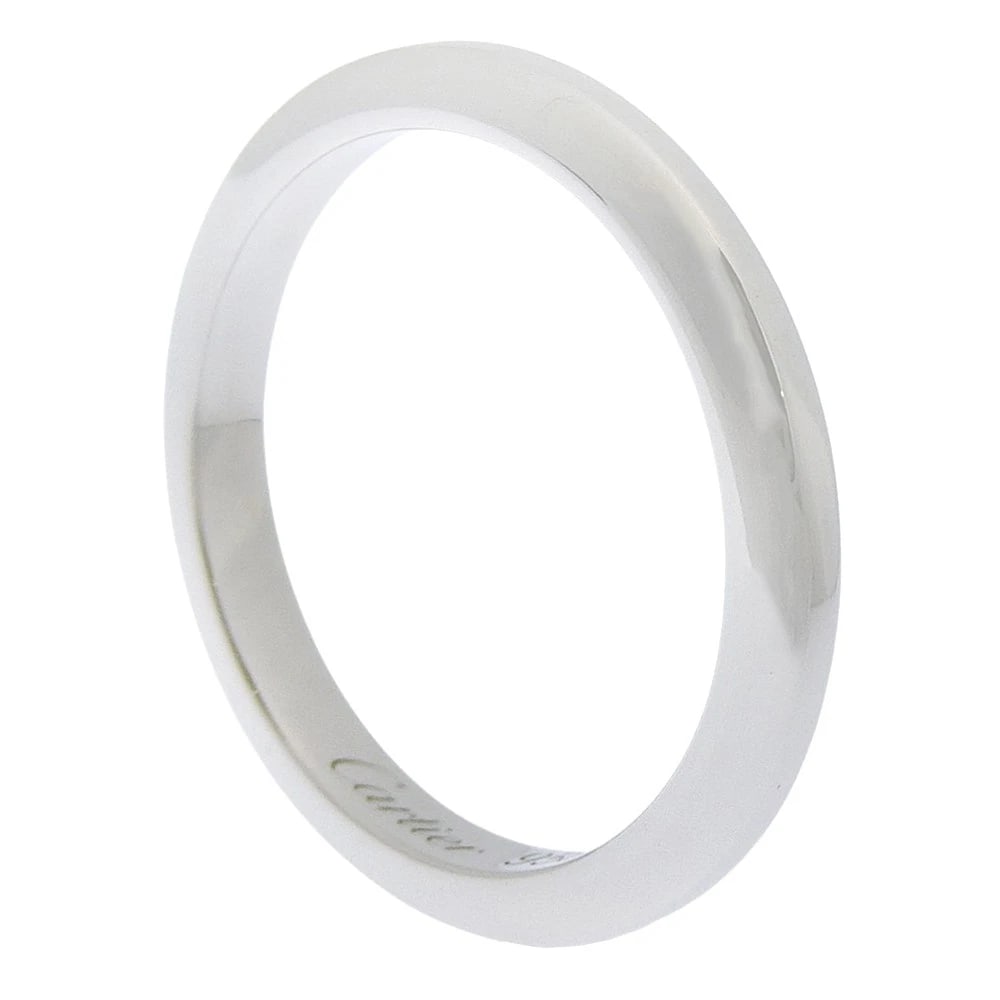 CARTIER WEDDING RING RING: CARTIER Wedding ring Ring Brand: CARTIER Type/Style: Ring Material: Pt950Platinum, Color: Silver Size: 4.5(US Size) Accessories: None Accessories Notice: When purchasing pre-owned goods, please refer