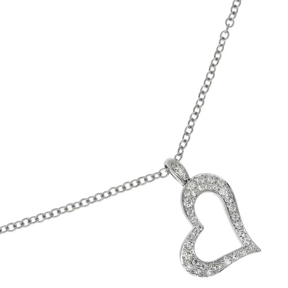 PIAGET LIMELIGHT NECKLACE HEART SILVER: PIAGET Limelight Necklace heart Silver Brand: PIAGET Type/Style: Necklace Material: K18 white gold, Color: Silver Size: Size(CM) Top?W16mm x H23mm Accessories: None Accessories Notice: When