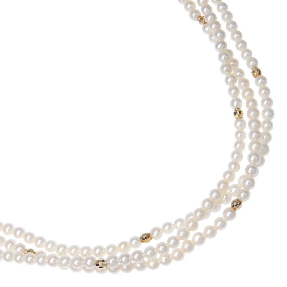 NECKLACE PEARL/K14 YELLOW GOLD: Necklace Pearl/K14 Yellow Gold Brand: no brand Type/Style: Necklace Material: K14 Yellow Gold, Color: YG Size: Size(CM) Neck around?46.5cm Accessories: None Accessories Notice: When purchasing