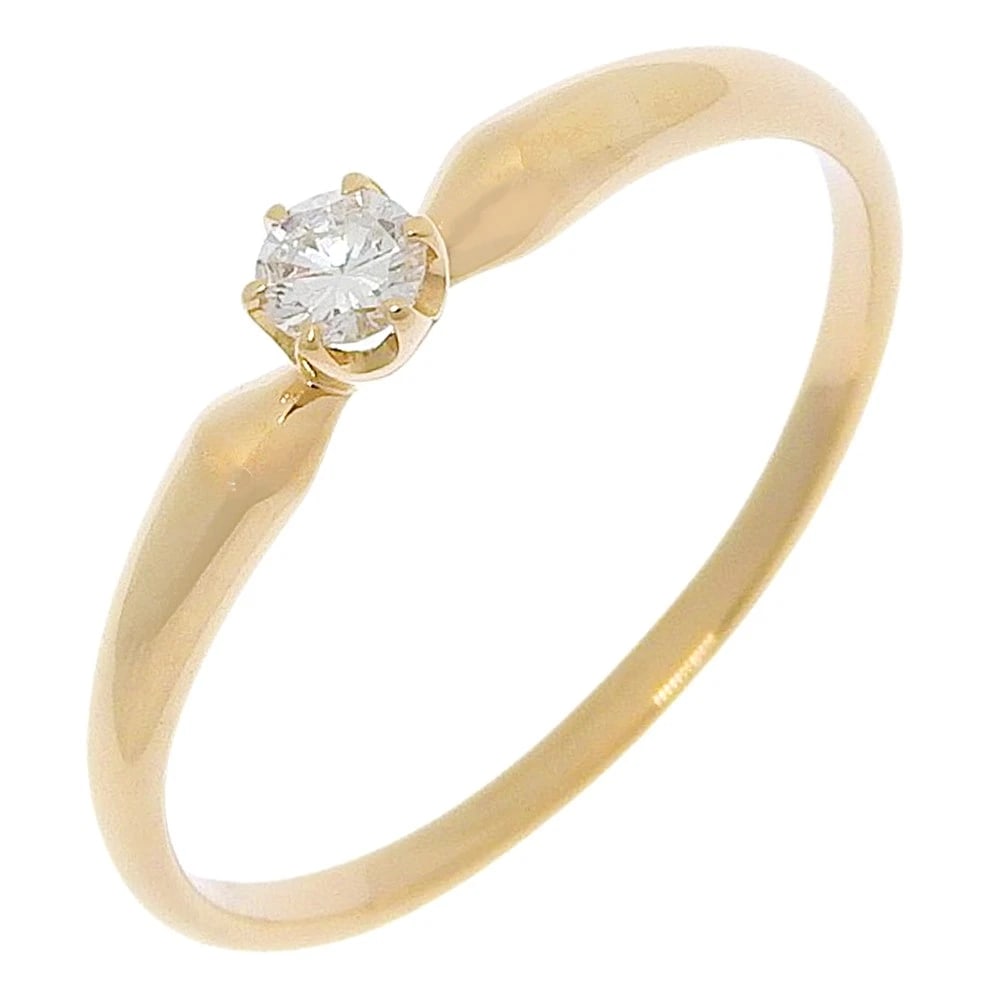 4? RING K18 YELLOW GOLD/DIAMOND: 4? Ring K18 yellow gold/diamond Brand: 4? Type/Style: Ring Material: K18 yellow gold, Color: YG Size: 6.0(US Size) Accessories: None Accessories Notice: When purchasing pre-owned goods, please refer