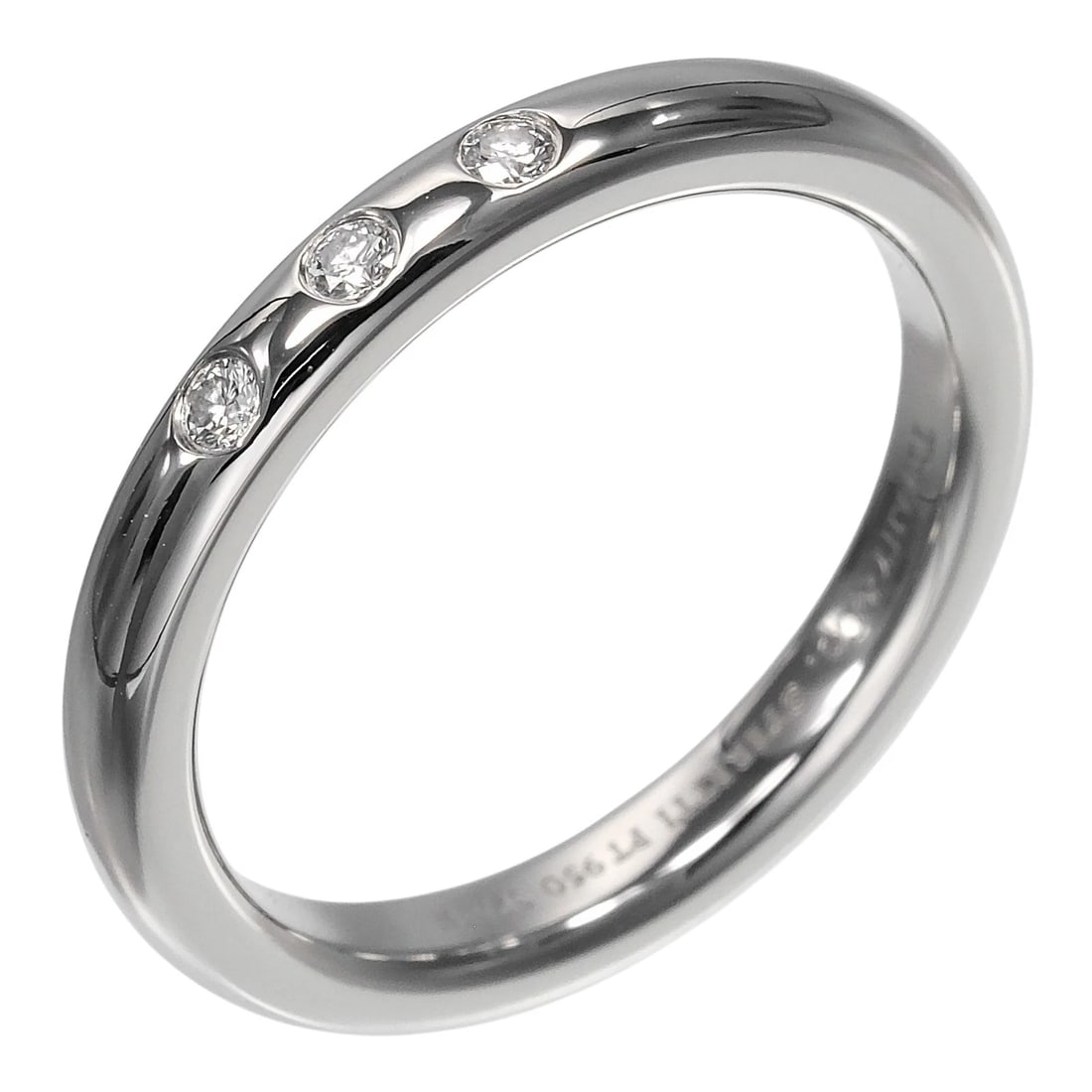 TIFFANY&CO. STACKING BAND RING PT950PLATINUM: TIFFANY&Co. Stacking band Ring Pt950Platinum Brand: TIFFANY&Co. Type/Style: Ring Material: Pt950Platinum, Color: Silver Size: 5.4(US Size) Accessories: None Accessories Notice: When purchasing