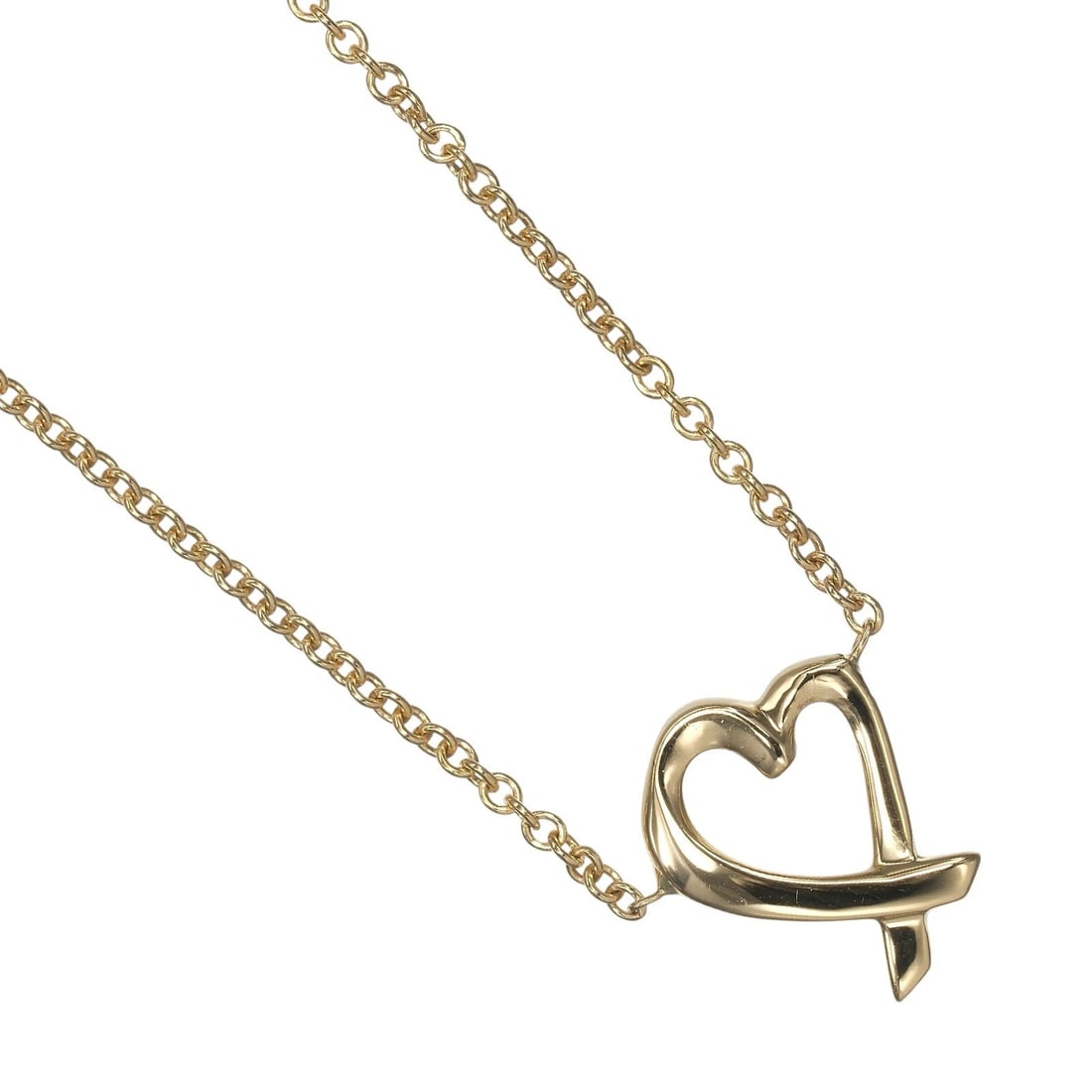 TIFFANY&CO. LOVING HEART NECKLACE: TIFFANY&Co. Loving heart Necklace Brand: TIFFANY&Co. Type/Style: Necklace Material: K18 yellow gold, Color: YG Size: Size(CM) Neck around?44cm Top?W8mm x H9.66mm Accessories: None Accessories Notice: