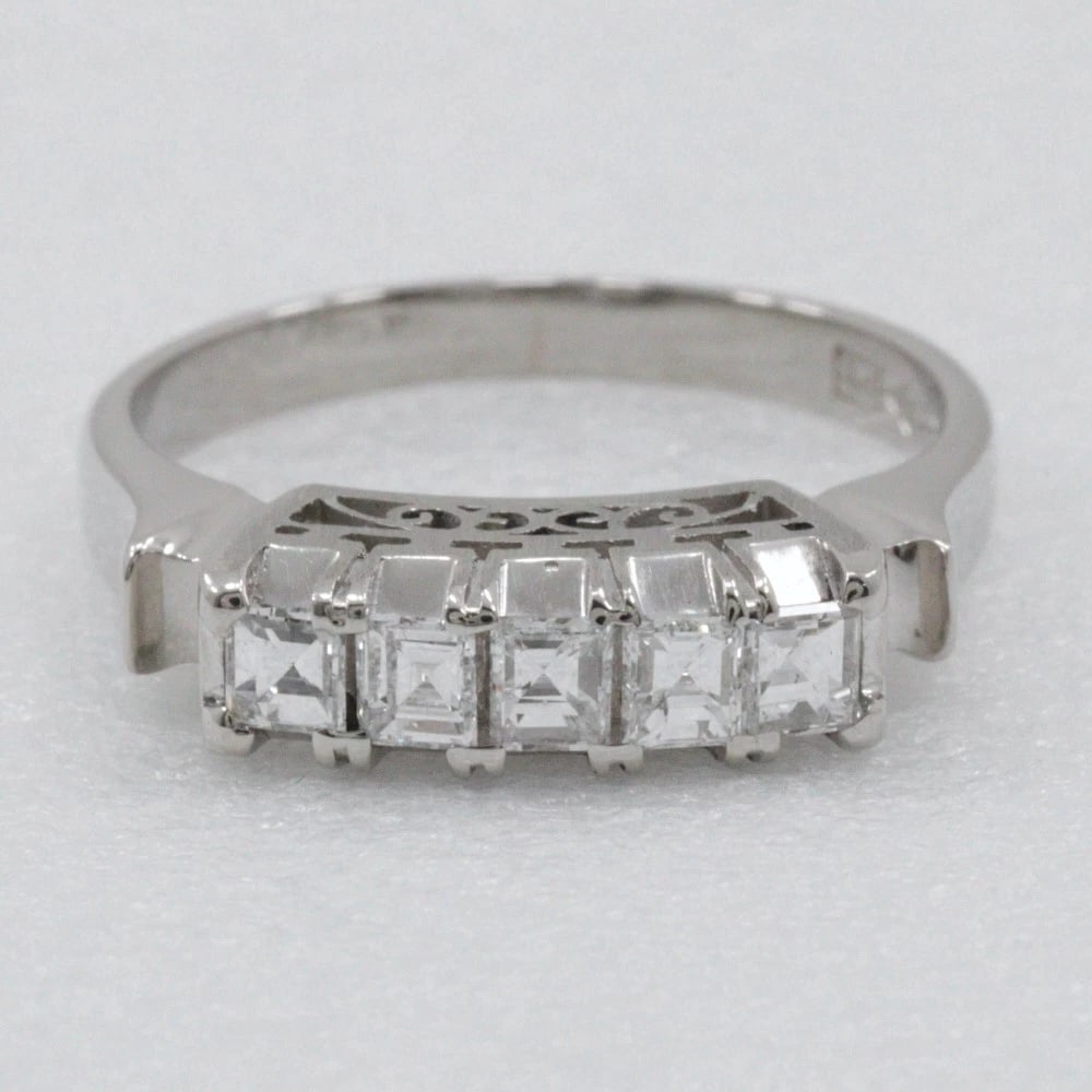 ONE CHARACTER RING PT900PLATINUM/DIAMOND - 4