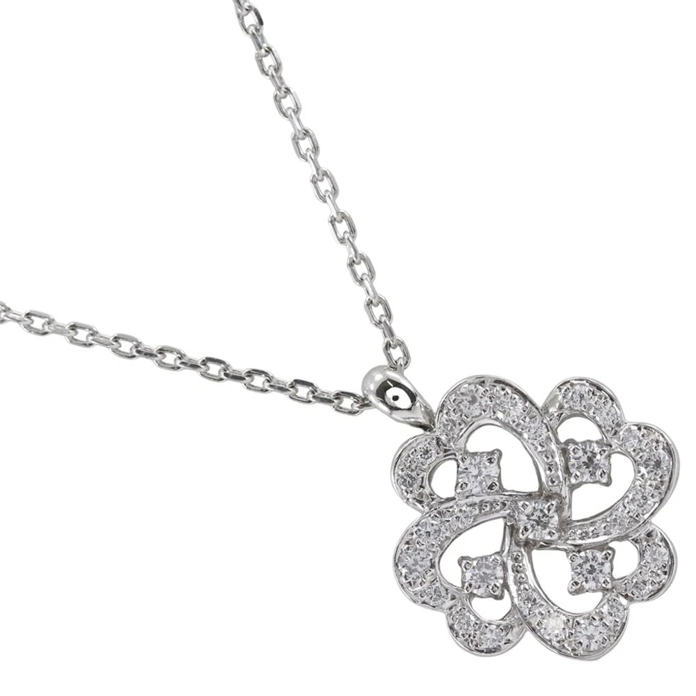 FLOUR NECKLACE PT900PLATINUM/DIAMOND/PT850PLATINUM: flour Necklace Pt900Platinum/diamond/Pt850Platinum Brand: no brand Type/Style: Necklace Material: Pt900Platinum, Color: Silver Size: Size(CM) Neck around?50.5cm Top?W17mm x H21mm Accessories: None