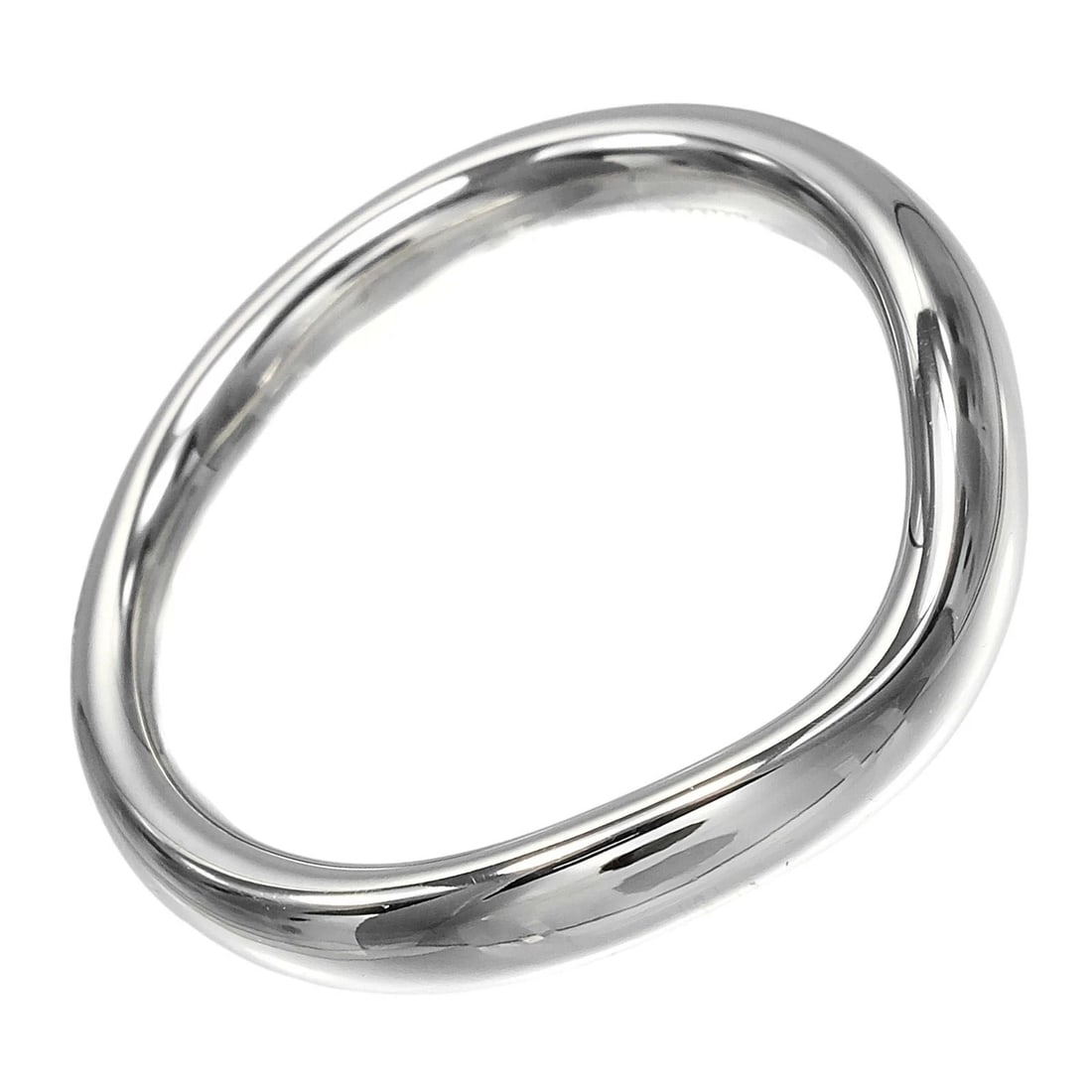 TIFFANY&CO. CURVED BAND RING: TIFFANY&Co. Curved band Ring Brand: TIFFANY&Co. Type/Style: Ring Material: Pt950Platinum, Color: Silver Size: 3.3(US Size) Accessories: None Accessories Notice: When purchasing pre-owned g